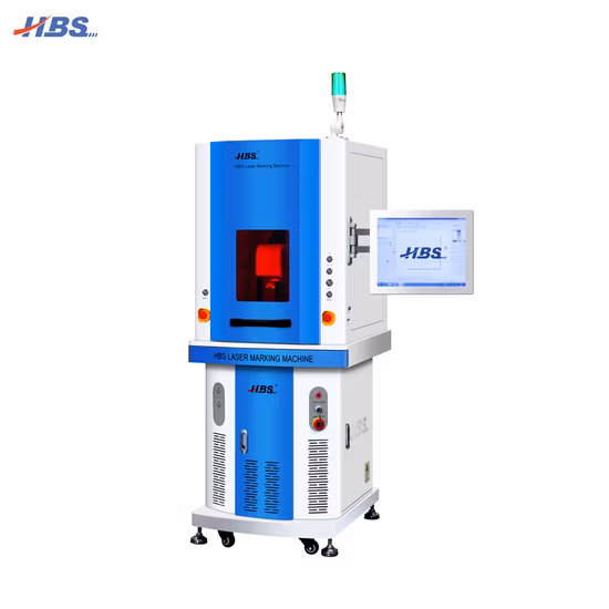 Hbs Laser Germany Standard Fiber Laser Marking Machine/Full Enclosed Class 1 Fiber Laser Marker for Stainless Steel