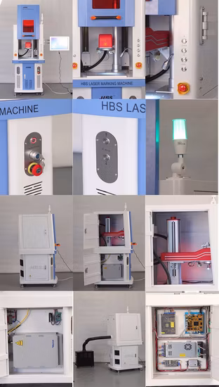 Hbs Laser Germany Standard Fiber Laser Marking Machine/Full Enclosed Class 1 Fiber Laser Marker for Stainless Steel