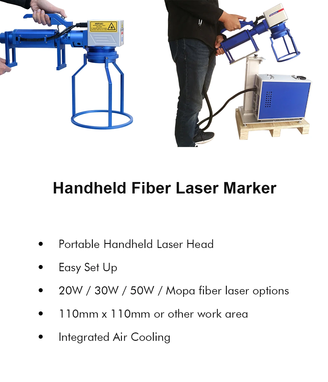 High Speed Portable Marking Machine Laser Printer Fiber Laser Marking for Stainless Steel Metal Plate 20W 30W Machine Price Handheld Laser Marking Machine