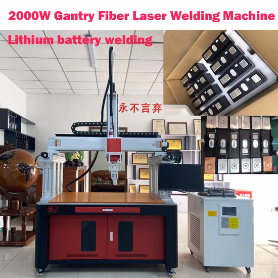 1500W 2000W 3000W Automatic Prismatic Lithium Battery Pack Aluminum Nickel Busbar Fiber Continuous Laser Welding Machine Welder