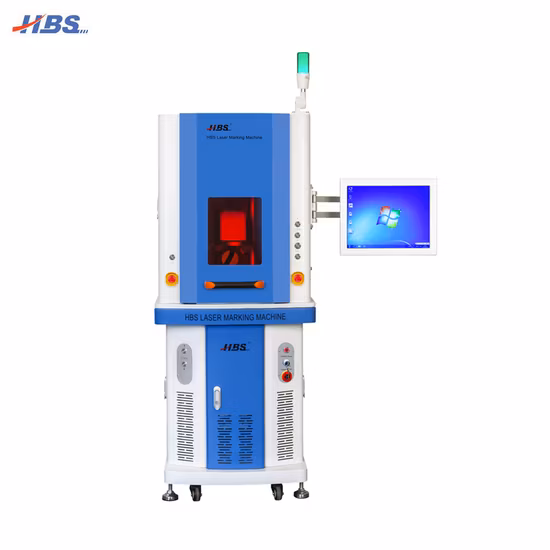 30W Enclosed Design Fiber Laser Marking Machine with Focus Finder & Motorized Z